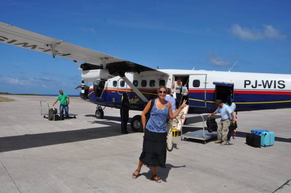 Chegando em Saba, no Caribe